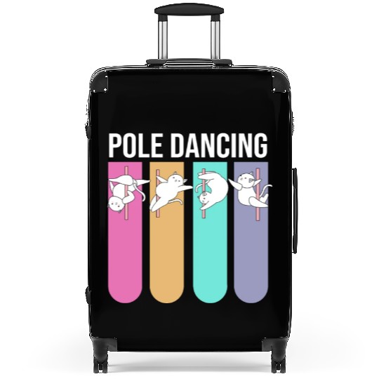 Cute Pole Dancing For Women Pole Dancing Cat Suitcases
