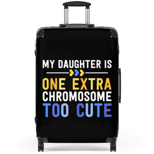 Family Down Syndrome Awareness for Dad Mom Extra Suitcases