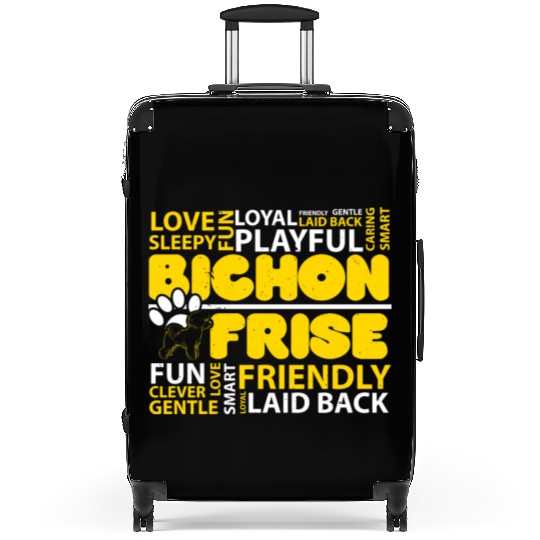 I Love Bichon Frise Dog Lover Puppy Paw Love Suitcases