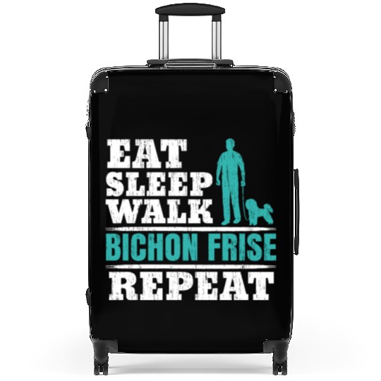 Eat Sleep Walk Bichon Frise Repeat Dog Lover Suitcases