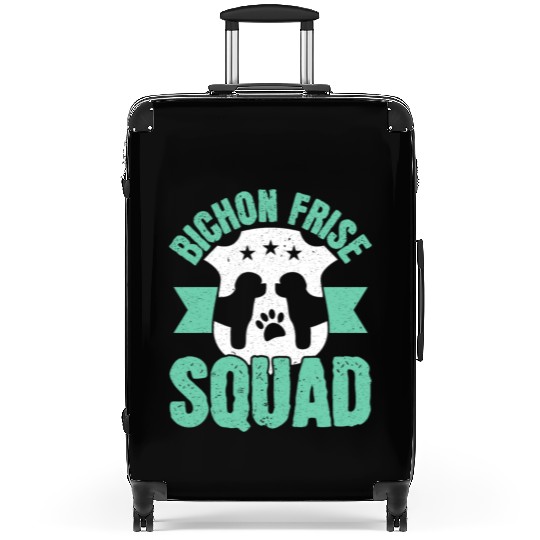 Bichon Frise Squad Dog Lover Puppy Paw Love Suitcases