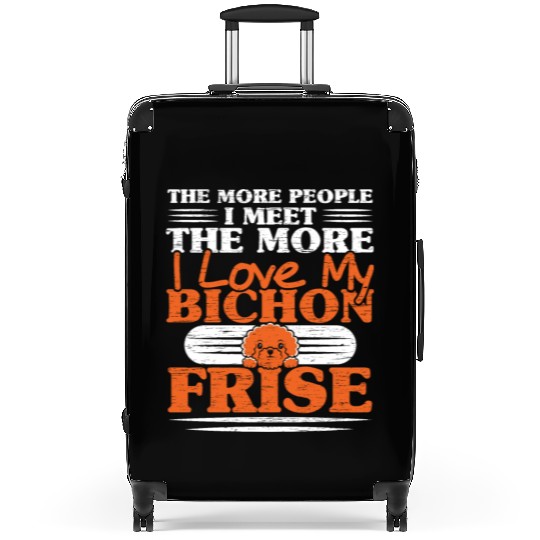 Bichon Frise Dog Lover Dog Breeder Puppy Paw Love Suitcases