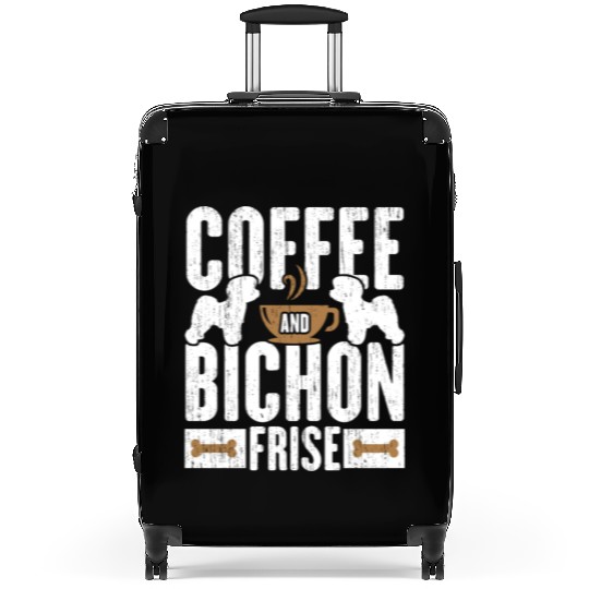 Coffee And Bichon Frise Dog Lover Puppy Paw Love Suitcases