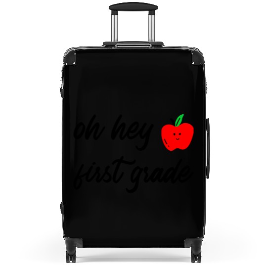 oh hey first grade Teacher Student cute apple Suitcases