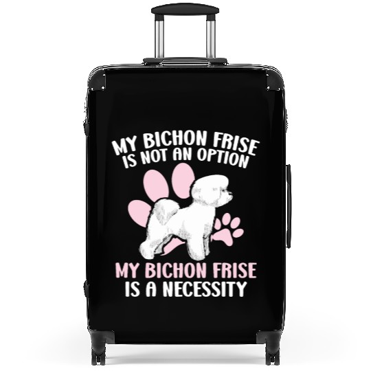 Bichon Frise Dog Lover Dog Breeder Puppy Paw Love Suitcases