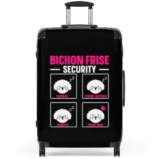 Bichon Frise Security Dog Lover Puppy Paw Love Suitcases