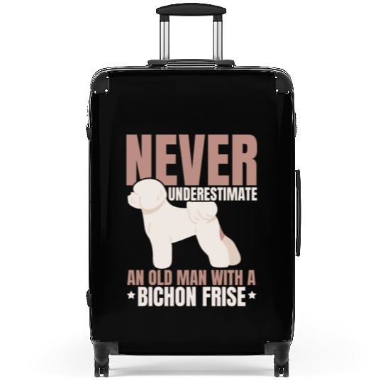 Bichon Frise Dog Lover Dog Breeder Puppy Paw Love Suitcases