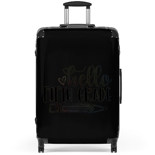 Hello Fifth Grade Student Teacher Back to School Suitcases