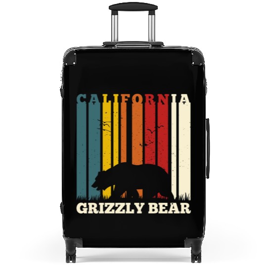 California Bear Retro Suitcases