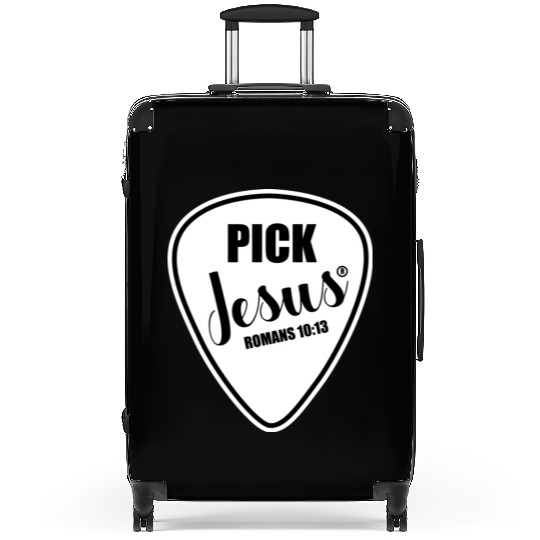 Pick Jesus Funny Christian Music Guitar Pick Suitcases