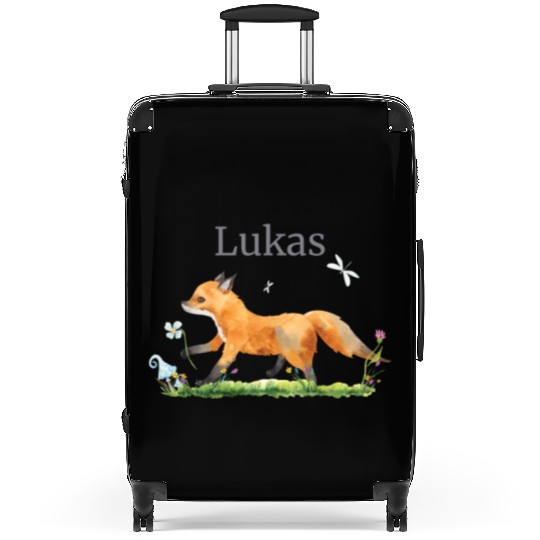 Waldtier Deer Hare Hedgehog Flowers Name Lukas Suitcases