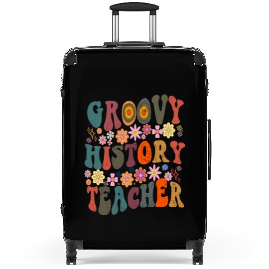 Groovy history Teacher retro Back To School Suitcases