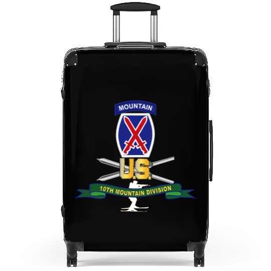 Army 10th Mountain Division SSI w Ski Branch Ribbo Suitcases