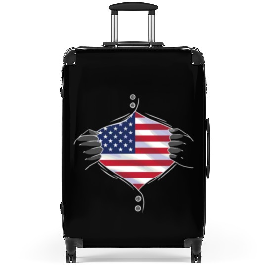 American flag proud Suitcases