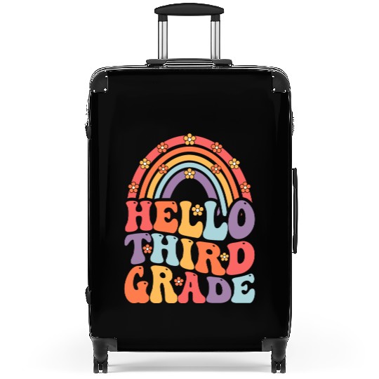 Hello Third Grade Boho Rainbow Back To School Suitcases