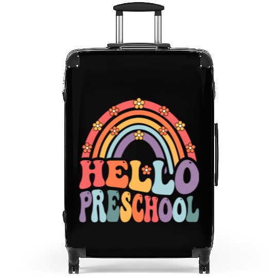 Hello Preschool Retro Boho Rainbow Back To School Suitcases