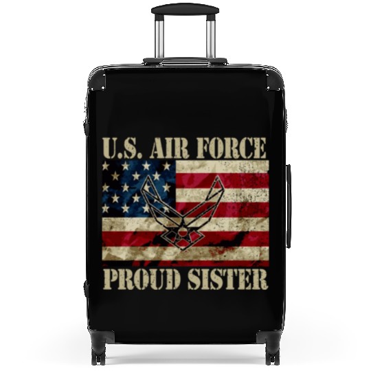 Proud Air Force Sister Military Veteran Pride Us F Suitcases