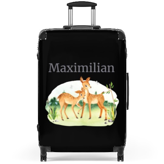 Waldtier Reh Flowers Name Maximilian Suitcases