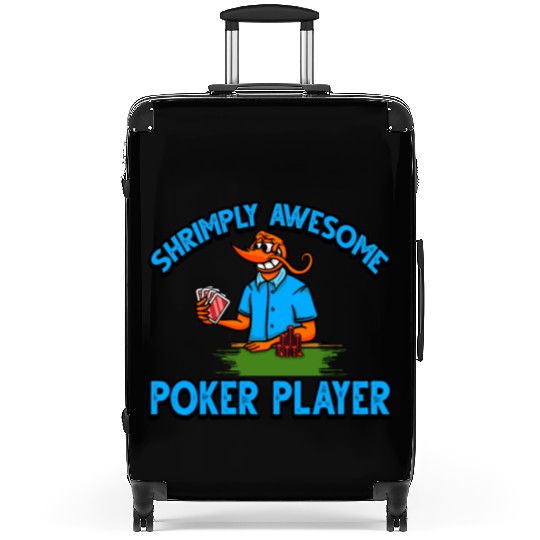 Funny Shrimp/Prawn Pun. Shrimply Awesome Poker Suitcases