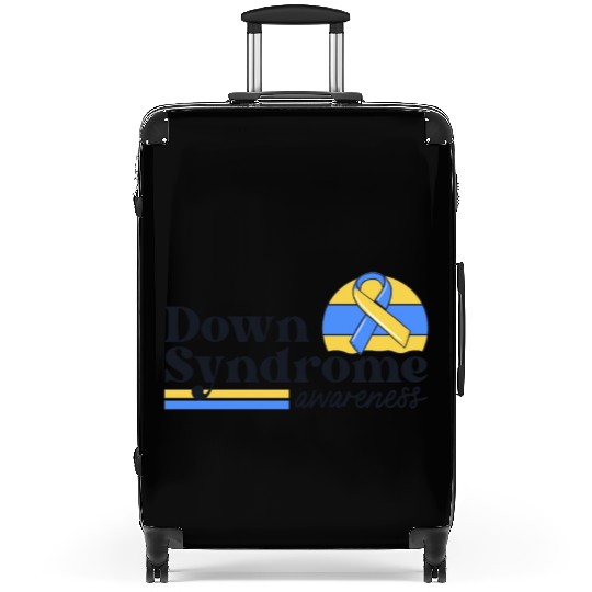 Down Syndrome Awareness Retro Sunset Yellow Blue Suitcases