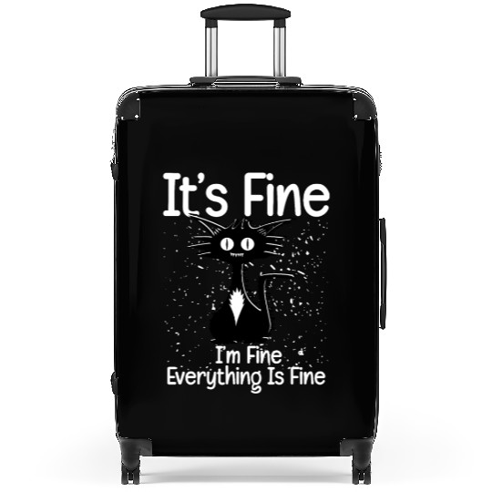 Bleached Baseball Mom Messy cat Softball Mom Mothe Suitcases