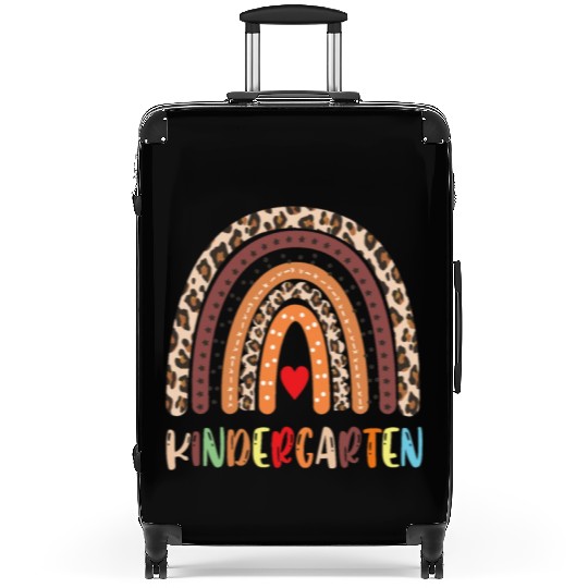 Kindergarten Teacher Leopard Rainbow Suitcases