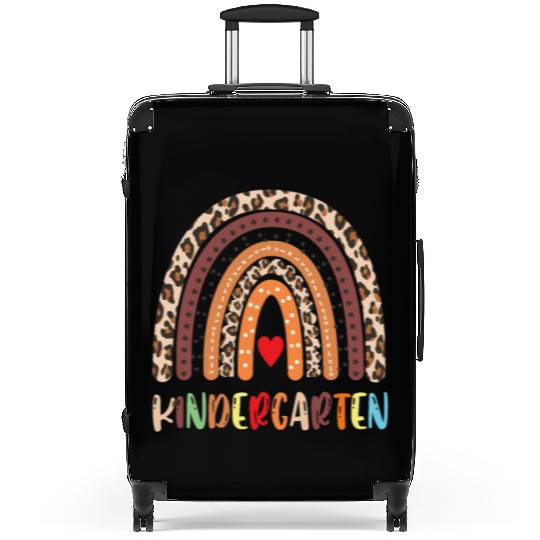 Kindergarten Teacher Leopard Rainbow Suitcases