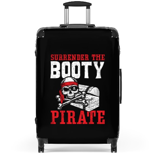 Surrender The Booty Pirate Caribbean Buccaneer Suitcases