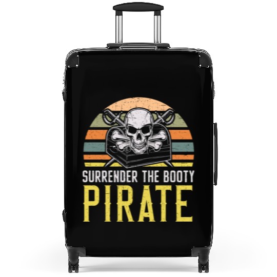Surrender The Booty Pirate Caribbean Buccaneer Suitcases
