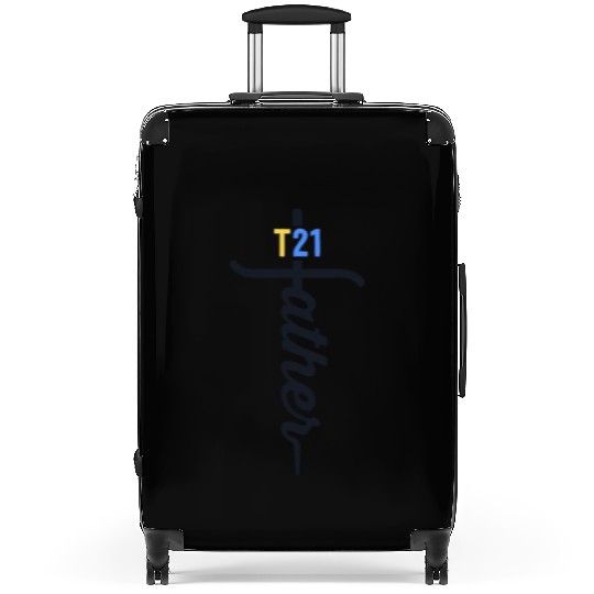 T21 Father Christian Cross Proud Dad Down Suitcases