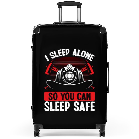 Firefighter Wife Girlfriend Night Shift Firemen Suitcases
