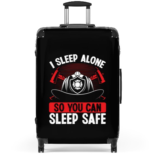 Firefighter Wife Girlfriend Night Shift Firemen Suitcases