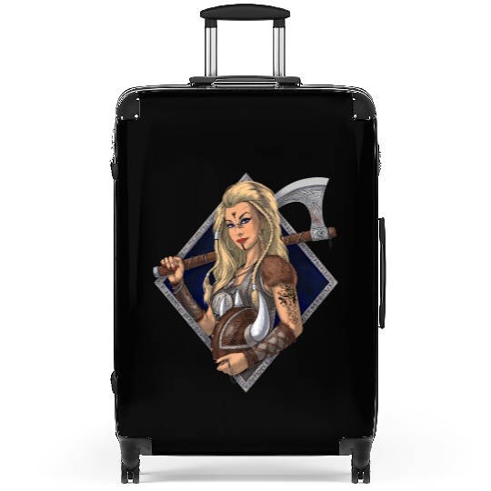 Nordic Viking Warrior Suitcases