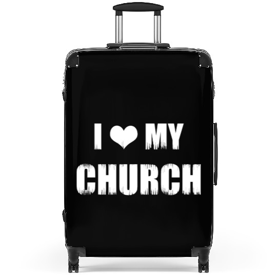 Christianity Gifts I Love My Church Christian Suitcases