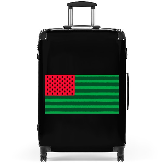 Funny Watermelon Flag USA Suitcases