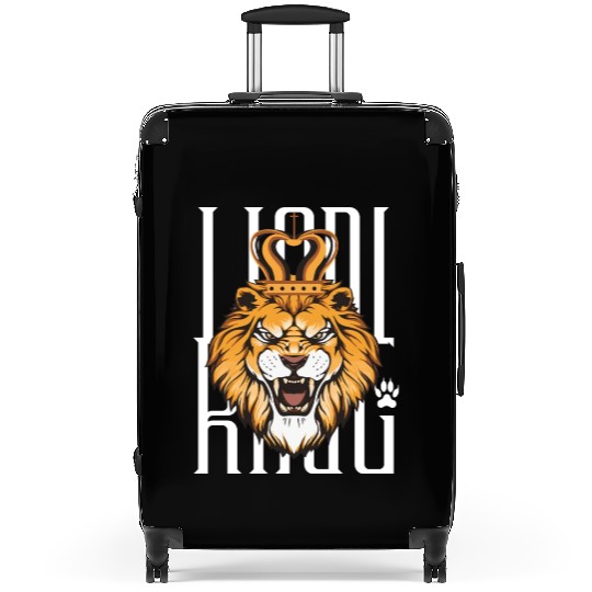 Black and Orange Illustrated Lion King Suitcases