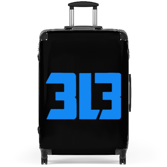 detroit lions 313 Suitcases
