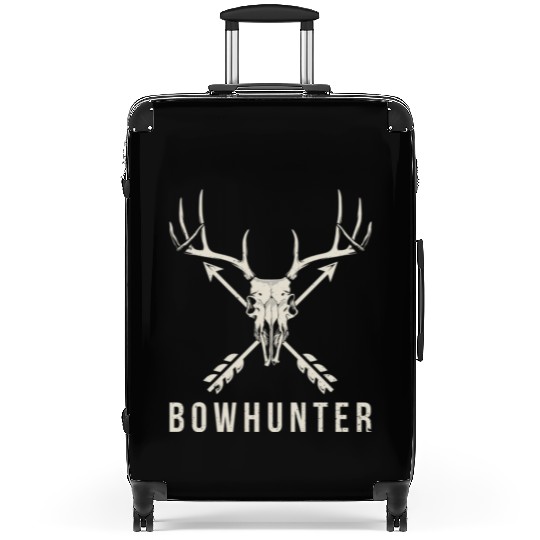 Bowhunter Deer Skull Minimalist Bowhunting Gift Suitcases