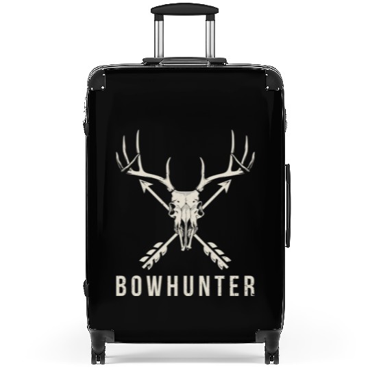 Bowhunter Deer Skull Minimalist Bowhunting Gift Suitcases