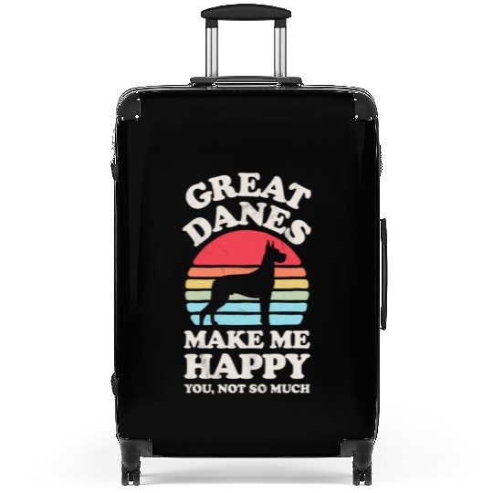 Great Danes Make Me Happy Sunset Retro Suitcases for M
