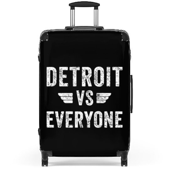 Detroit Vs Everyone Funny Michigan Suitcases