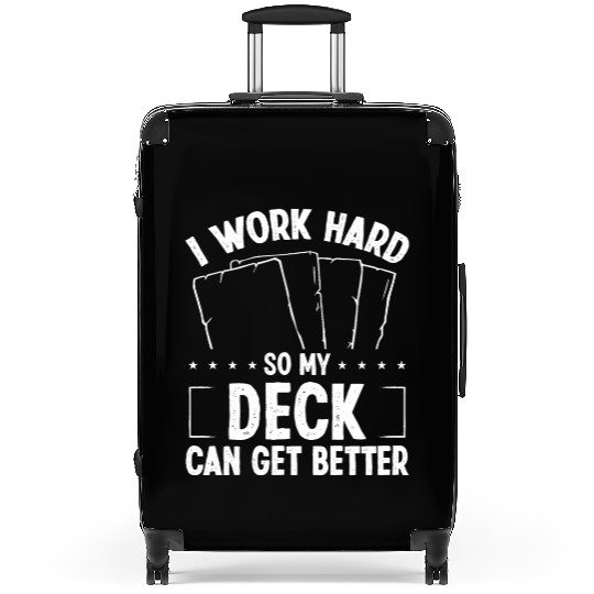 Trading Card Game Collector Work Hard Card Suitcases
