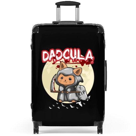 Dadcula Dracula Vampire Dad Funny Halloween Party Suitcases
