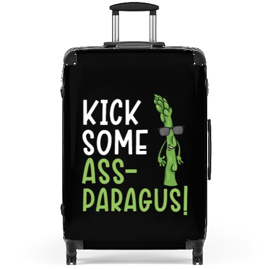 Kick Some Ass-paragus Asparagus Vegetable Vegan Suitcases