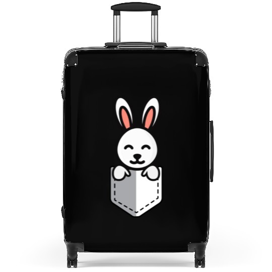 Bunny Pocket Cute Little Easter Sunday Egg Hunt Suitcases