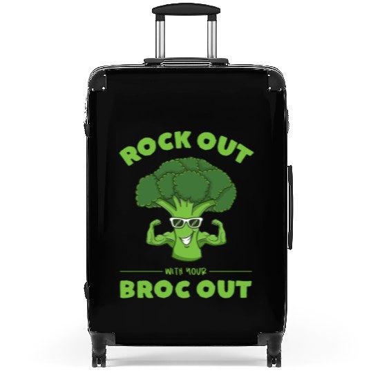 Rock Out With Your Broc Out for Broccoli Lover Suitcases