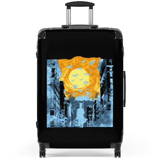 City Sun Nature Watercolor Architecture Suitcases