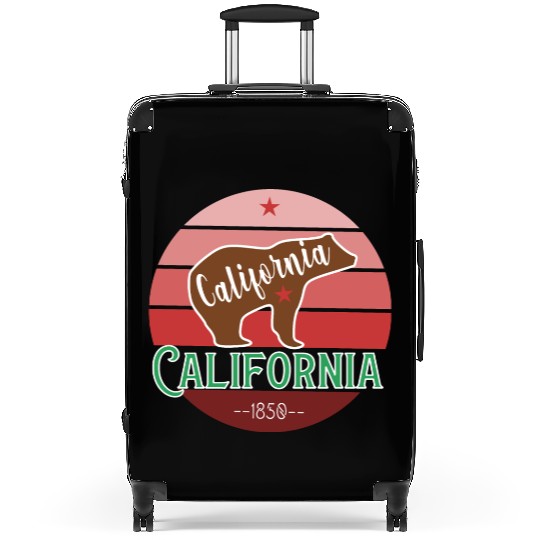 California Bear Flag Suitcases