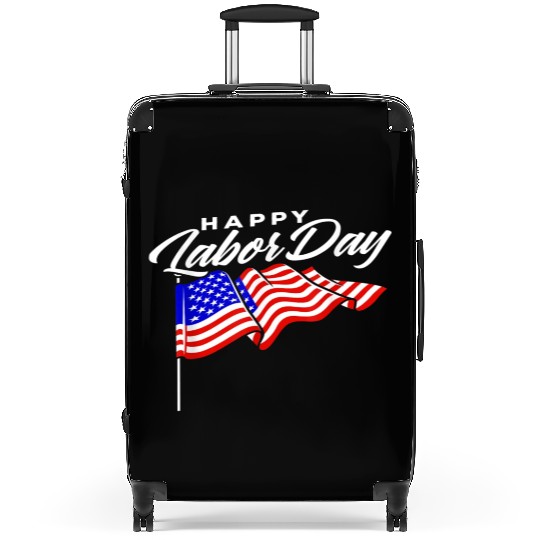 Happy Labor Day US Flag Suitcases for men women Awesome