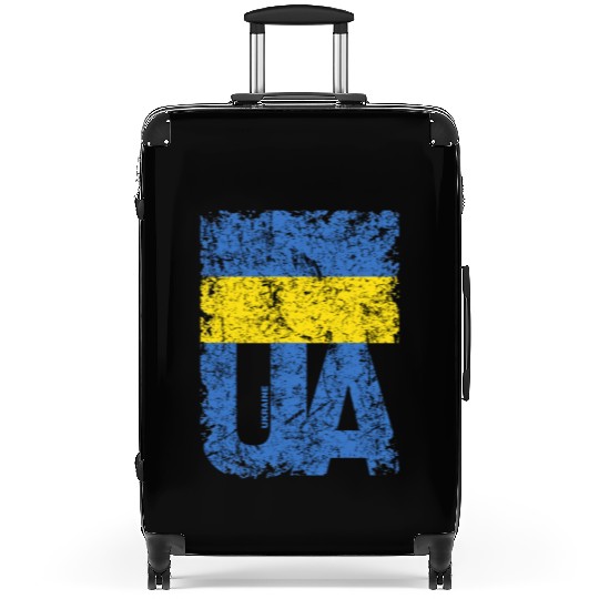 I stand with Ukraine. Support Ukraine. Stop War Suitcases